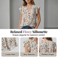 👚 PROMO LIMITÉE 50% DE RÉDUCTION ! ✨ Blouse Florale à Col en V – Boutonnée, Fluide, Polyvalente 🌸