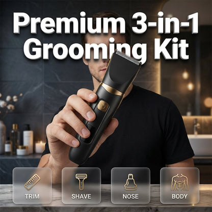 ✂️ PROMO LIMITÉE 50% DE RÉDUCTION ! ✨ Kit de Soin 3 en 1 Électrique – Tous Types de Poils, Rechargeable 🎯