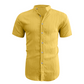 👔 PROMO LIMITÉE 50% DE RÉDUCTION ! ✨ Chemise d'Été pour Homme – Col Montant, Tissu Texturé, Coupe Décontractée ☀️