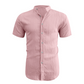 👔 PROMO LIMITÉE 50% DE RÉDUCTION ! ✨ Chemise d'Été pour Homme – Col Montant, Tissu Texturé, Coupe Décontractée ☀️