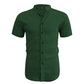 👔 PROMO LIMITÉE 50% DE RÉDUCTION ! ✨ Chemise d'Été pour Homme – Col Montant, Tissu Texturé, Coupe Décontractée ☀️