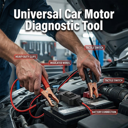 🔧 PROMO LIMITÉE 60% DE RÉDUCTION ! 🚗 Outil Universel de Diagnostic Moteur – Pince Crocodiles Cuivre, Interrupteur 1 Touche 🔋