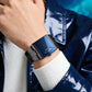 ⌚ 50% DE RÉDUCTION! ✨ Montre à Quartz pour Homme, Cadran Carré – Style Vintage, Mouvement Précis & Bracelet en Cuir Confortable 💼