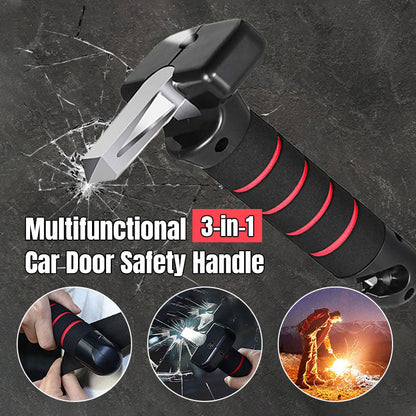 🔧 50% DE RÉDUCTION ! ✨ Marteau de Sécurité 3-en-1 pour Voiture – Brise-Vitre, Coupe-Ceinture, Lampe Torche LED 🚗