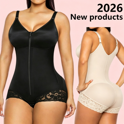 👙 PROMO LIMITÉE 50% DE RÉDUCTION ! 💥 Body Gainant Zippé Femme – Compression 360°, Bretelles Ajustables, Taille Sablier ✨