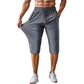 🩳 PROMO LIMITÉE 50% DE RÉDUCTION ! 🏃‍♂️ Pantalon de Sport Capri Homme – Séchage Rapide, Extensible, Poches Zippées ✨