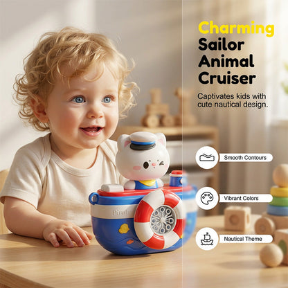 🐱 PROMO LIMITÉE 50% DE RÉDUCTION ! ✨ Machine à Bulles Bateau – Animal, Lumières, Musique, USB ✨
