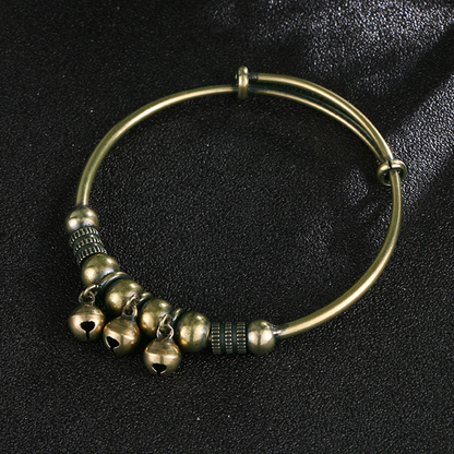 ✨ PROMO LIMITÉE 50% DE RÉDUCTION ! ✨ Bracelet Cloche – Réglable, Laiton Vintage, Léger, Mélodique 💫