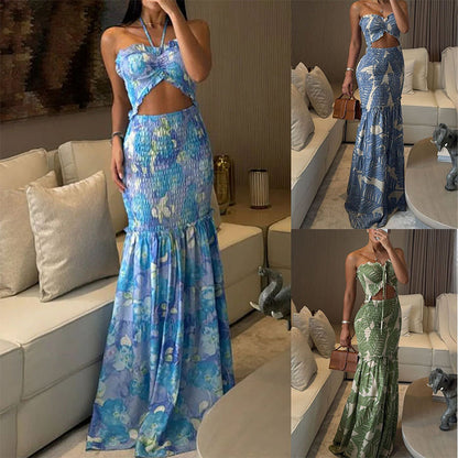 👗 PROMO LIMITÉE 50% DE RÉDUCTION ! ✨ Robe Femme Sexy – Imprimé, Découpes, Dos Nu ✨