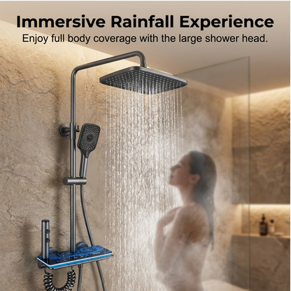 🚿 OFFRE LIMITÉE -50% 🌙 Système de Douche Pluie LED — Ciel Étoilé, Affichage Numérique, 4 Modes