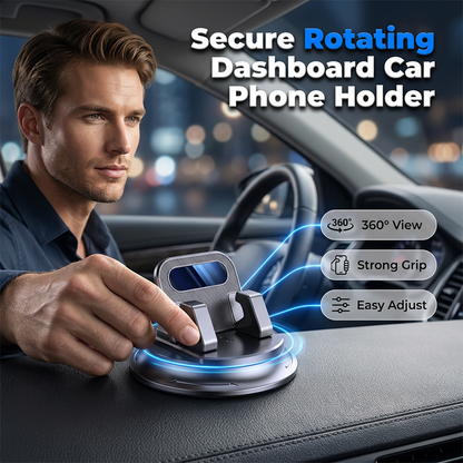 📱 PROMO LIMITÉE 50% DE RÉDUCTION ! ✨ Support Voiture Rotatif 360° – Antidérapant, Ventouse Lavable, Stable 🔧