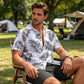 🎉 Soldes 2026 — Plus de 44 000 ventes !🌴 Ensemble 2 pièces chemise hawaïenne et short pour homme 🍹