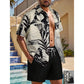 🎉 Soldes 2026 — Plus de 44 000 ventes !🌴 Ensemble 2 pièces chemise hawaïenne et short pour homme 🍹