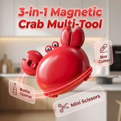 🦀 PROMO LIMITÉE 50% DE RÉDUCTION ! 💥 Décapsuleur Magnétique Crabe – 3-en-1, Mignon, Toujours Sous la Main ✨