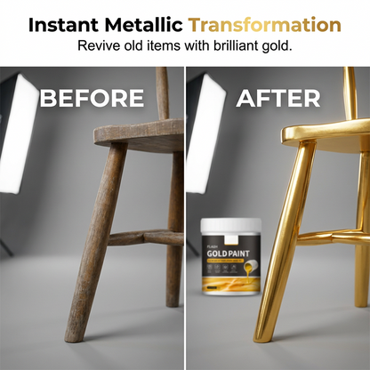 🎨 LIMITÉ : 50% DE RÉDUCTION ! ✨ Peinture Flash Gold Polyvalente – Effet Métallique, Base Aqueuse, Brillante ✨