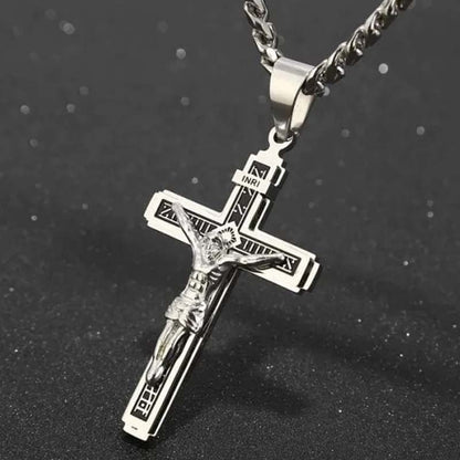 ⛪ PROMO LIMITÉE 50% DE RÉDUCTION ! ✨ Collier Croix – Acier Inoxydable, Élégant, Intemporel ✨
