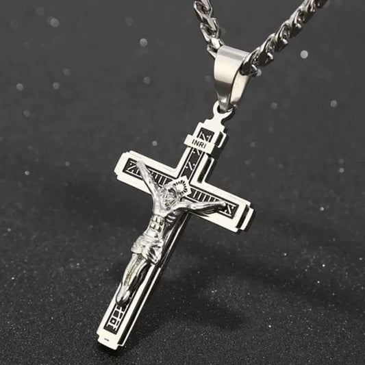 ⛪ PROMO LIMITÉE 50% DE RÉDUCTION ! ✨ Collier Croix – Acier Inoxydable, Élégant, Intemporel ✨