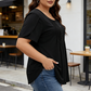 👕 PROMO LIMITÉE 50% DE RÉDUCTION ! ✨ T-shirt Femme à Plis – Manches Bouffantes, 2 Couleurs, S-XXXL 🌸