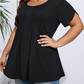 👕 PROMO LIMITÉE 50% DE RÉDUCTION ! ✨ T-shirt Femme à Plis – Manches Bouffantes, 2 Couleurs, S-XXXL 🌸