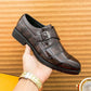 👞 PROMO LIMITÉE 50% DE RÉDUCTION ! ✨ Chaussures Homme à Boucle Unique – Simili Cuir Croco, Semelle Antidérapante 🤵
