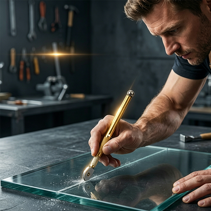 🖊️ 1 acheté 1 offert ✨ Coupe-verre Stylo Professionnel – Alliage Dur, Pour Verre/Carreau/Miroir 🔩