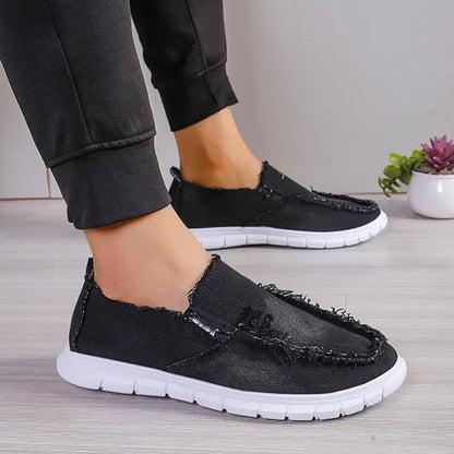 👟 PROMO LIMITÉE 50% DE RÉDUCTION ! ✨ Baskets en Toile sans Lacets – Élasticité, 5 Couleurs, Léger ☀️