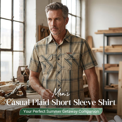 👔 PROMO LIMITÉE 50% DE RÉDUCTION ! ✨ Chemise à Carreaux pour Homme – Léger, Décontracté, Polyvalent 🍁