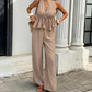 🎉 Soldes 2026 — Plus de 27 000 vendues 👗 Ensemble Deux-Pièces Femme Peplum Rayures ✨