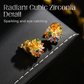 🎆 PROMO LIMITÉE 50% DE RÉDUCTION ! ✨ Boucles d'Oreilles & Collier Feu d'Artifice – Zirconium Cubique, Plaqué 18K 💫