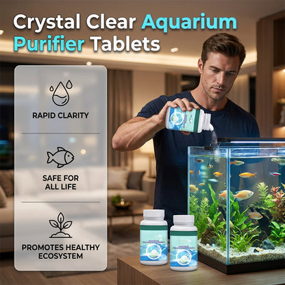 🐠 PROMO LIMITÉE 50% DE RÉDUCTION ! 💥 Comprimés Purifiants Aquarium – Eau Cristalline, Anti-Algues, Neutralise Odeurs ✨