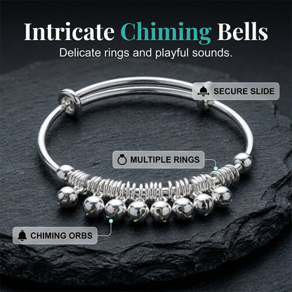 🔔 PROMO LIMITÉE 50% DE RÉDUCTION ! 💥 Bracelet Délicat Clochettes en Argent – Réglable, Son Doux, Fini Poli ✨
