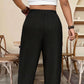 👖 PROMO LIMITÉE 50% DE RÉDUCTION ! ✨ Pantalon Femme Casual à Chevilles Retroussées – Ceinture Élastique, Coupe Ample, Poches Plaquées 🌿