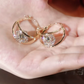 💎 PROMO LIMITÉE 50% DE RÉDUCTION ! ✨ Boucles d’Oreilles Double Anneau & Zirconia – Design Unique, Légères, Fermeture Sécurisée ✨