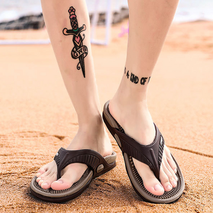 🩴 PROMO LIMITÉE 50% DE RÉDUCTION ! ✨ Tongs Homme Légères – Semelle Massante, Antidérapante, Flexible 🏖️