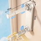 🧺 PROMO LIMITÉE 50% DE RÉDUCTION ! ✨ Étendoir à linge télescopique pliable à ventouses – Stable, Gain de place 🛁