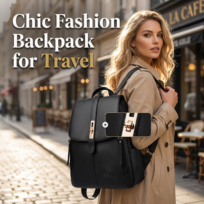 🎒 PROMO LIMITÉE 50% DE RÉDUCTION ! 💥 Sac à Dos en Cuir PU pour Femme – Grande Capacité, Matériau Doux, Quincaillerie Dorée ✨