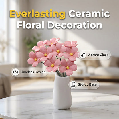 🌸 PROMO LIMITÉE 50% DE RÉDUCTION ! 💥 Décoration Florale en Céramique Éternelle – Fini Brillant, Zéro Entretien, 10 Pièces ✨
