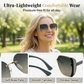 🕶️ PROMO LIMITÉE 50% DE RÉDUCTION ! 💥 Lunettes Soleil Carrées Oversize Sans Monture – Verres Dégradés, Pailletés, Protection UV ✨