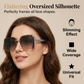 🕶️ PROMO LIMITÉE 50% DE RÉDUCTION ! 💥 Lunettes Soleil Carrées Oversize Sans Monture – Verres Dégradés, Pailletés, Protection UV ✨