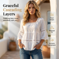 🌸 PROMO LIMITÉE 50% DE RÉDUCTION ! 💥 Blouse Boho Col Carré – Dentelle Crochet, Manches Cloche, Respirante ✨
