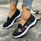 🌸 Soldes 2026 — Plus de 44 000 Vendus ! 👟 Chaussures slip-on en maille à motifs floraux