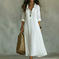 🌸 PROMO LIMITÉE 50% DE RÉDUCTION ! 💥 Robe Maxi Bohème Col V Volanté – Fluide, Manches Réglables, Léger ✨