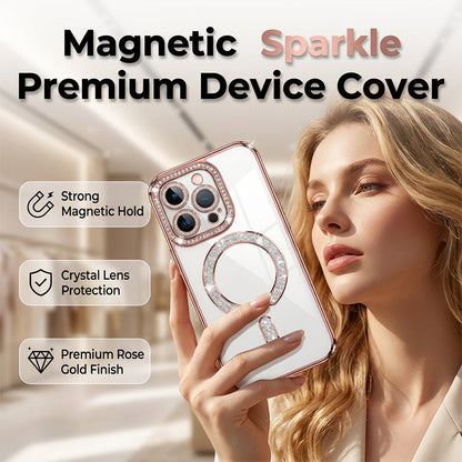 📱 PROMO LIMITÉE 50% DE RÉDUCTION ! 💥 Coque Téléphone Magnétique Pailletée Galvanisée – Anneau Scintillant, Protection Lentilles, Anti-Choc ✨