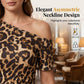 🐆 PROMO LIMITÉE 50% DE RÉDUCTION ! 💥 Robe Mini Léopard à Une Épaule – Corps Fronté, Volants Superposés, Chic ✨