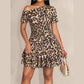 🐆 PROMO LIMITÉE 50% DE RÉDUCTION ! 💥 Robe Mini Léopard à Une Épaule – Corps Fronté, Volants Superposés, Chic ✨