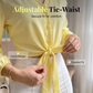 👚 PROMO LIMITÉE 50% DE RÉDUCTION ! 💥 Haut Élégant Col V Taille Nouée – Cordon Ajustable, Tissu Doux, Polyvalent ✨