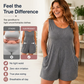👗 PROMO LIMITÉE 50% DE RÉDUCTION ! 💥 Combinaison Sans Manches Grande Taille – Poches Pratiques, Coupe Fluide, Confort ✨