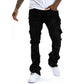 👖 PROMO LIMITÉE 50% DE RÉDUCTION ! 💥 Jean Stretch Jambes Évasées Homme – Effet Usé, Lavage Vintage, Patchwork ✨