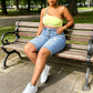 👖 PROMO LIMITÉE 50% DE RÉDUCTION ! 💥 Short Jean Déchiré Grande Taille – Taille Mi-Haute, Tissu Stretch, Tendance ✨