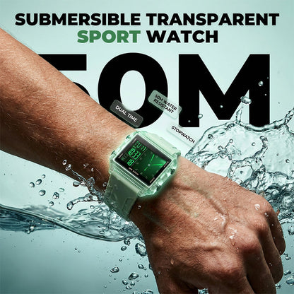 💎 PROMO LIMITÉE 50% DE RÉDUCTION ! ⚡ Montre Digitale Transparente Étanche 50M – Affichage hybride, Chronomètre, Style Rétro‑futuriste ✨